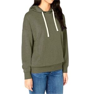 Buffalo David Bitton Fleece Hoodie Womens XL Green Cabincore Gorpcore Comfy Soft